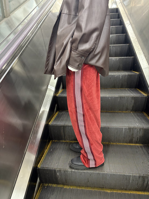 ベロアラインルーズパンツ